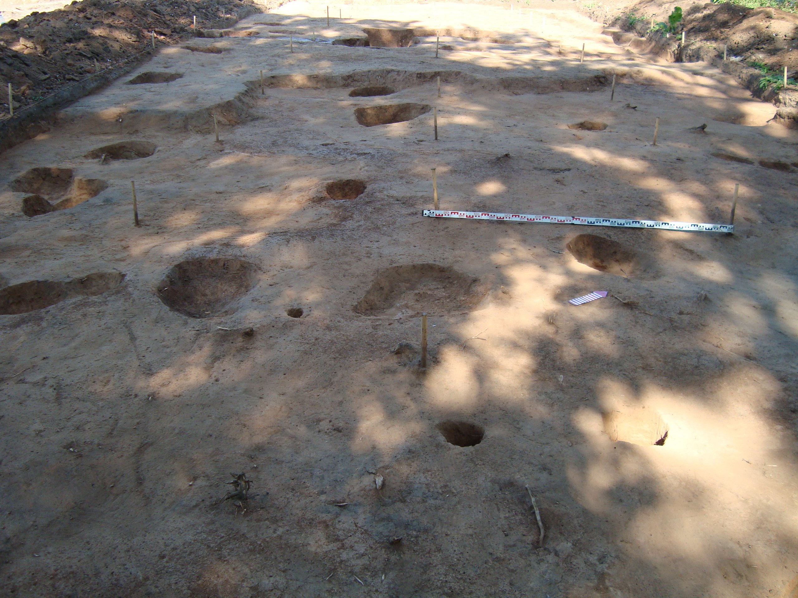 Вид на раскоп 2011 года на уровне материка